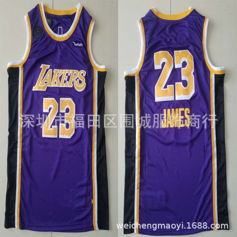 湖人 23 新款紫色圆领 带KB