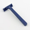 Men and Women 2 Layer Blue Carbon Steel Cheap Good Razor Hotel Use Hospital Shaving Armpit Hair Beard Shaving Hair Remover