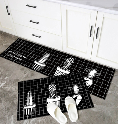 厨房地垫厂家一件代发床边地毯大面积满铺卧室地毯玄关进门地垫|ms