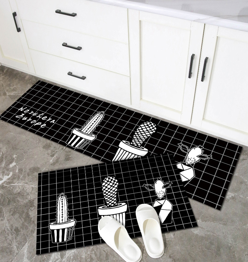 厨房地垫厂家一件代发床边地毯大面积满铺卧室地毯玄关进门地垫|ms