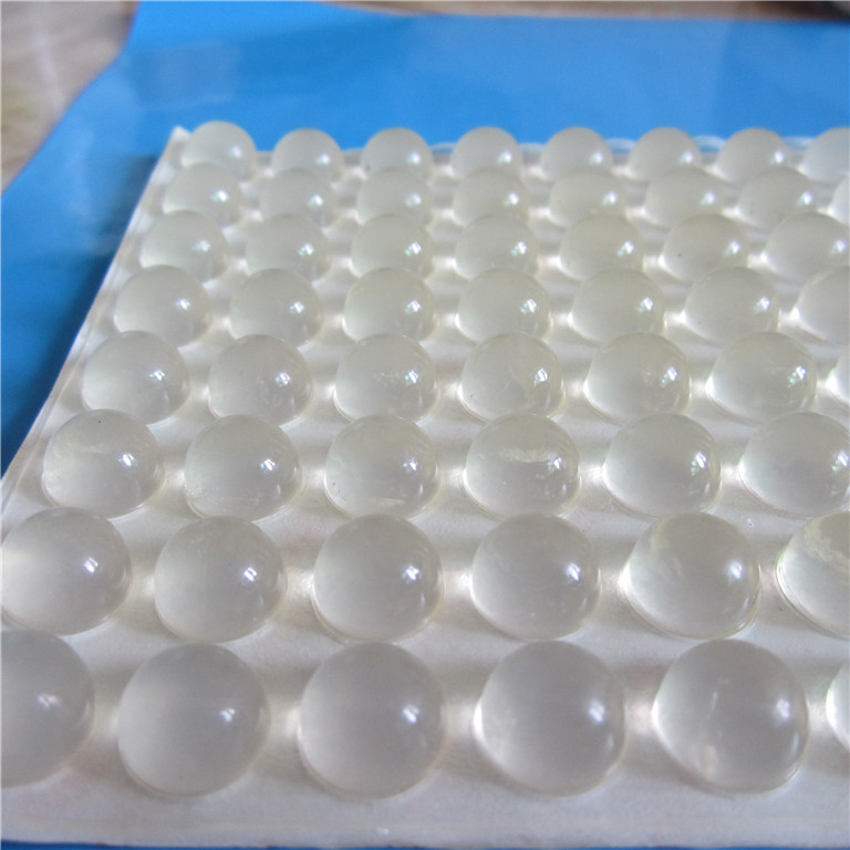 透明硅胶防撞粒EPDM高透玻璃胶垫PVC透明橡胶脚垫 黑色圆形硅胶垫