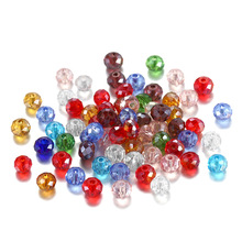 DIY饰品米珠菱形3-8mm透明玻璃珠水晶珠灯笼切面珠间隔珠材料配件