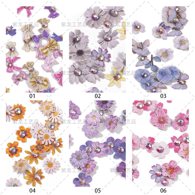 Zhifei nuevo estilo independiente gato ojo embotellado arco flor 6-color tridimensional diamante japonés Super Flash uñas decoraciones