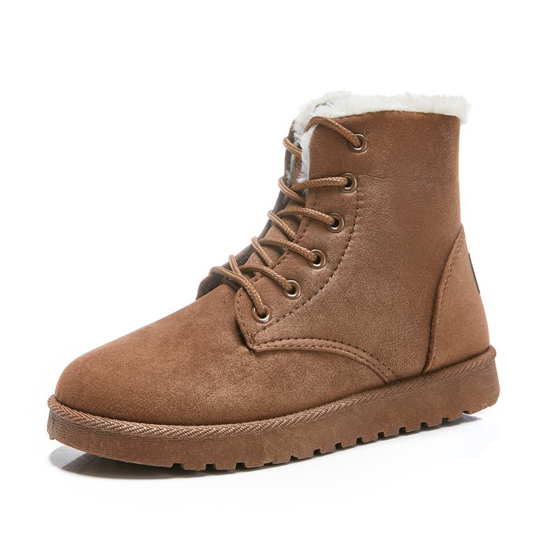 Nuevo invierno forrado de lana gruesa botas de nieve de las mujeres zapatos de algodón caliente botas cortas Martin botas de Comercio Exterior más zapatos de tamaño