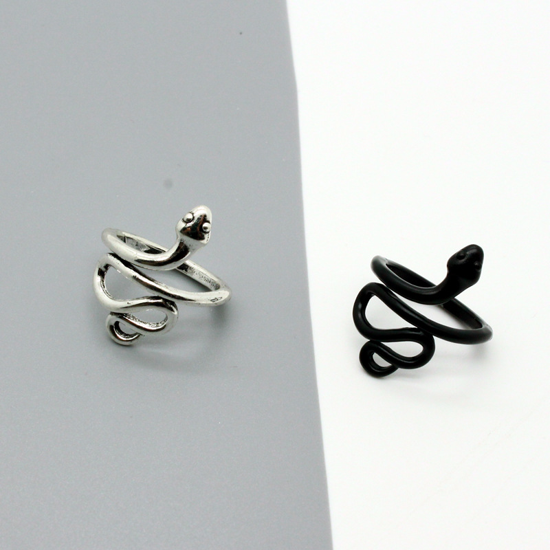Korean retro cute frosted snake ring