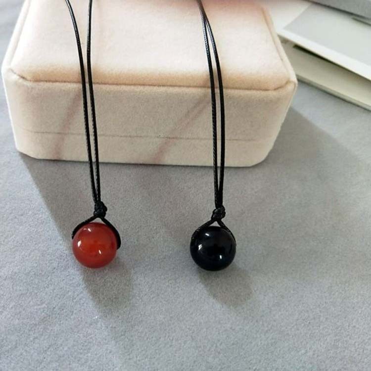 Cross-border New Couple Necklace ins Simple Life Year Pendant Fashion Handmade Beaded Sweater Chain Clothing Accessories