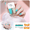 Two-color nail polish, set, transparent green nail sequins, new collection, no lamp dry