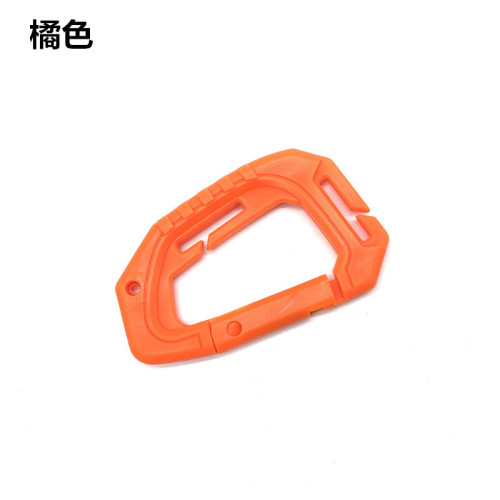 Supply of medium-sized tactical outdoor carabiner MOLLE mountaineering bag external plastic steel quick-release keychain D-shaped buckle