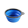 Source manufacturer Out of portable pet dog dog food pot wholesale pet folding bowl TPE size silicone dog bowl