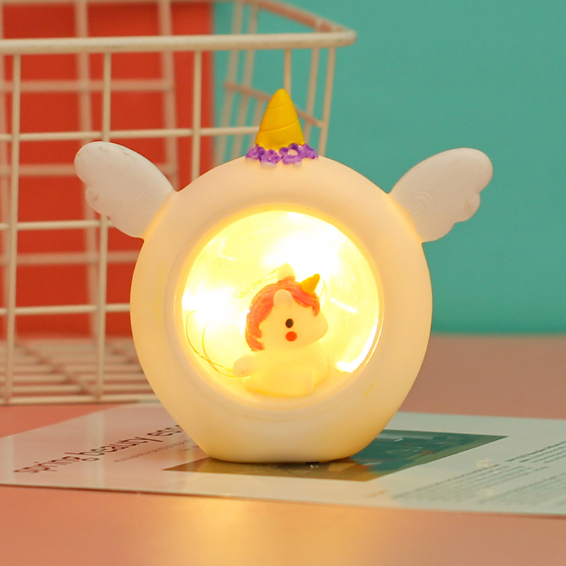 亚马逊热卖少女心卧室床头ins装饰儿童喂奶护眼卡通独角兽小夜灯