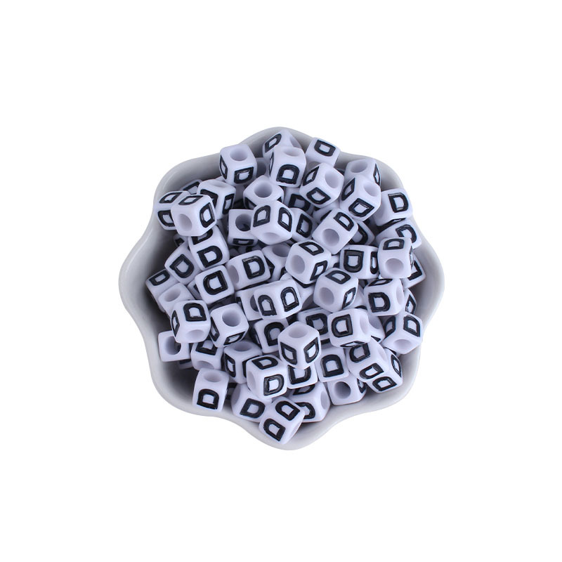 7mm plástico 26 inglés letras DIY creativo bebé nombre personalizado chupete cadena pulsera Accesorios