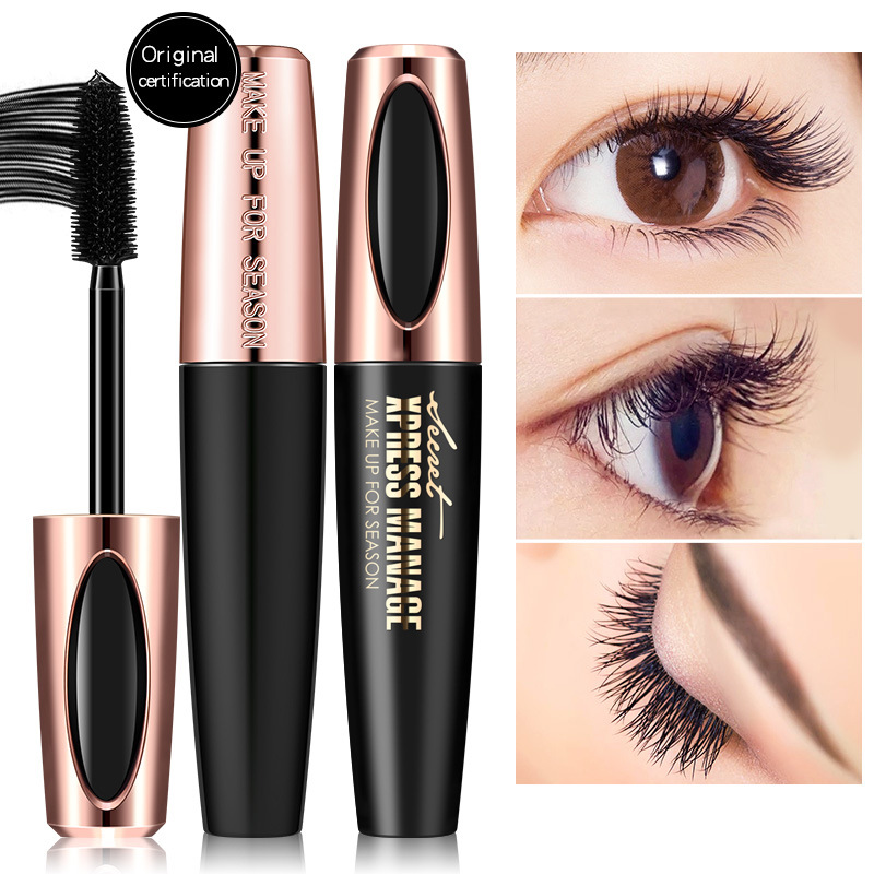 Cross-Border Supply Macfee / Marmam Membrane Rich 4D Mascara Waterproof Thick Roll-Up Fiber Long And Not Dizzy