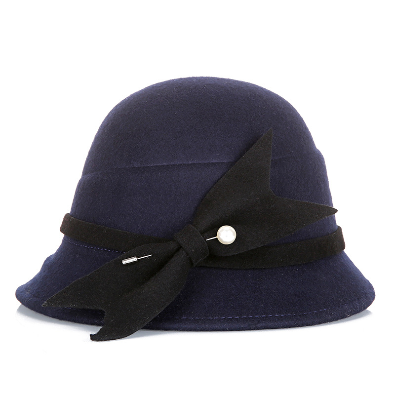 Sombrero Otoño e Invierno Nuevo estilo coreano estilo japonés lana pura de las mujeres en forma especial cálido sombrero de moda sombrero de fieltro hecho a mano al por mayor image 11