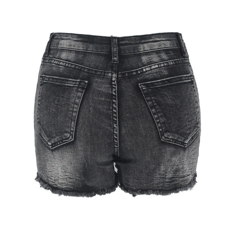 raw edge cusual denim shorts NSSY9866