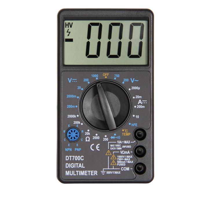 万用表 DT700C 大屏幕显示 测温度 二三极管 昊宇电子