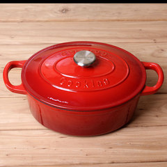 Enamel soup pot cast iron pot double handle flat bottom pot enamel fish chicken stew pot wholesale OEM manufacturer direct sales