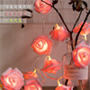LED simulation rose Coloured lights Valentine's Day Wedding celebration romantic Propose Unburden decorate flash light Battery Box Lamp string