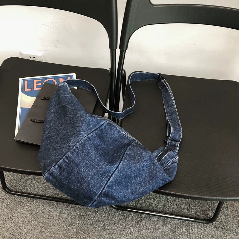 Сумка-шарф Denim брендовая, вместительная сумка через плечо, на одно плечо, корейский стиль