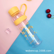 产品批发沃本小猪杯800ml混装食品级pc可爱硅胶手提随手杯透明