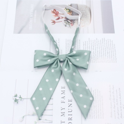 Manufacturer small polka dot bow tie Korean style college style girl long handle bow tie sailor uniform JK uniform accessories