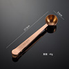 埃恩 430 stainless steel coffee spoon clip multi -purpose bag seal clip PVD titanium plating rose gold color black cross -border