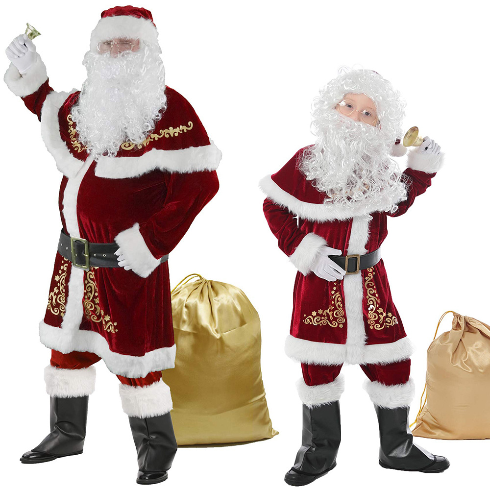 adult Christmas clothing children Christmas service Christmas cosplay clothing Santa Claus show Costume