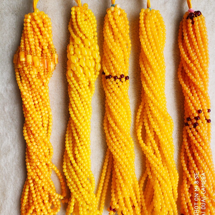 Lanyard Pendant Chain 6 Yellow chanterelles Beeswax Lanyard Pendant Chain Solid parts fluorescence brine Produce wholesale