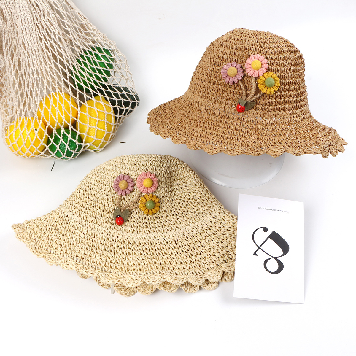 Sommer Himmel Große Traufe Sonnencreme Sonnencreme Strohhut Mädchen Baby Koreanische Version Strand Meer Sonne Hut Mädchen Hand Haken Hut display picture 10