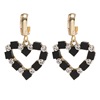 South Korean goods, square fashionable acrylic earrings heart shaped