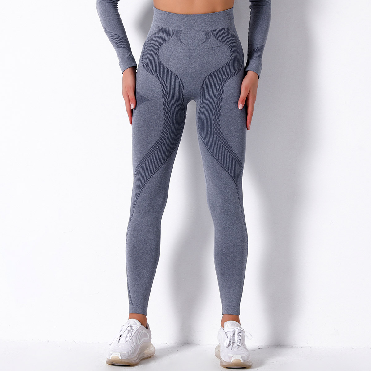 high-waist hip-lifting stretch tight stretch pants  NSLX12867