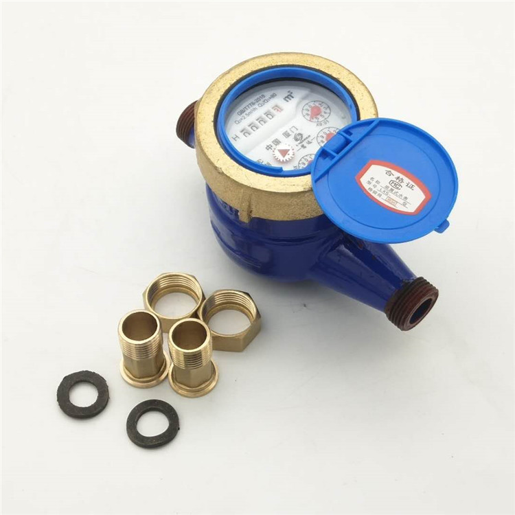 供应电子水表 旋翼式水表机械冷水表长规螺纹4分DN15家用数字水表