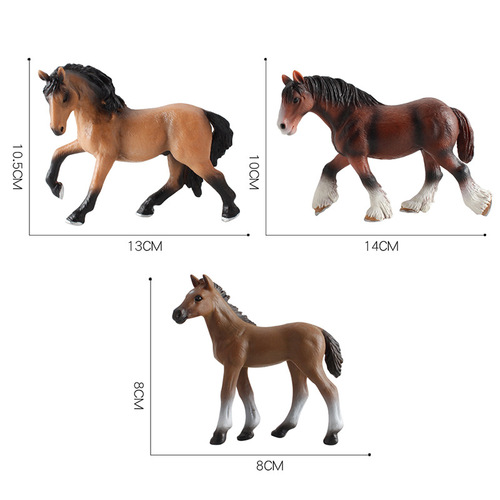 Cross-border best-selling simulation animal model horse model Clydesdale horse series children's toy decoration gift