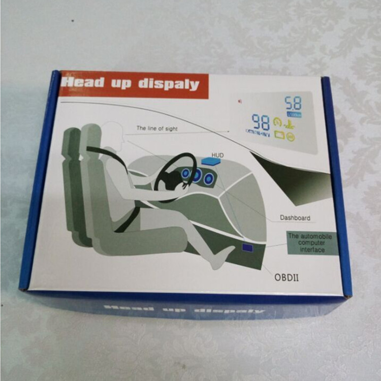 HUD抬头显示器汽车OBD2通用热销平视显示仪W02车载显示器生产厂家