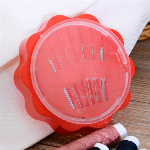 Korean portable household sewing box sewing kit paper ruler threader thimble sewing tool set