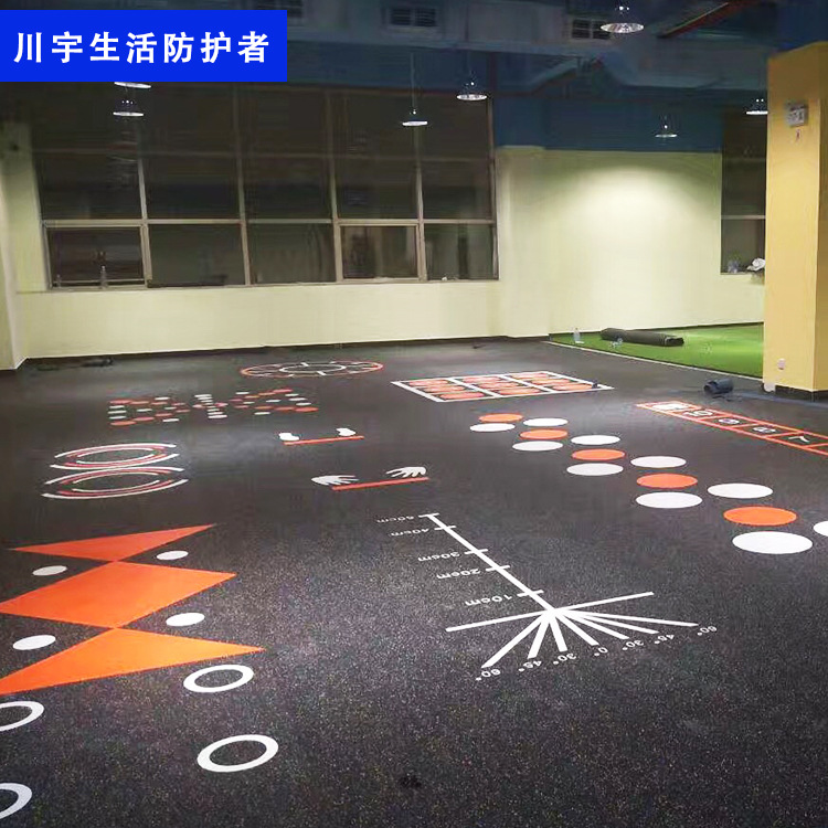 健身房私教橡胶地垫隔音减震彩色私教地垫室内健身私教地毯批发