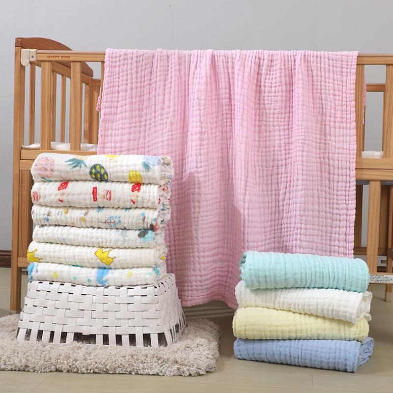 Baby Bath Towel Children's Cotton Gauze Six-Layer Soft Absorbent Spring and Summer Bag Blanket Adult, Beach Towel
