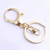 Golden metal keychain, set, accessory, 3 piece set