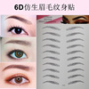 Cross border 6D ecology Eyebrow sticker Net Red Same item Eyebrow Sticker Tattoo sticker disposable Water transfer Tattoo Embroidery