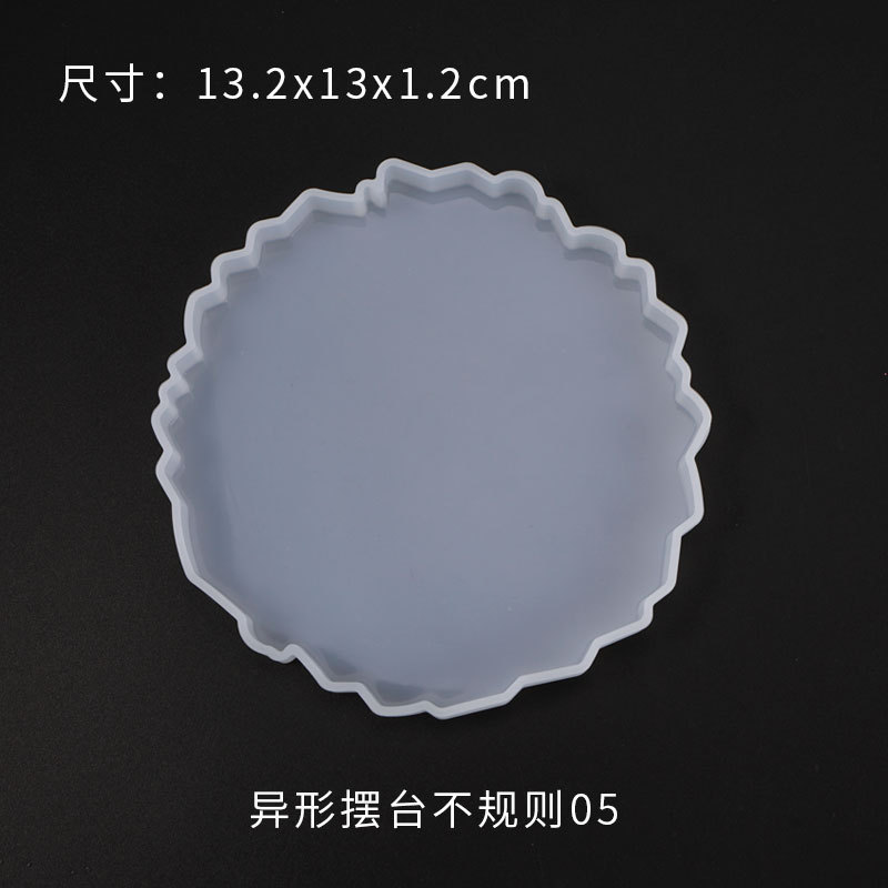 Yu Meiren DIY Crystal epoxi molde especial en forma de onda irregular posavasos decoración de la tabla molde decorativo de silicona molde