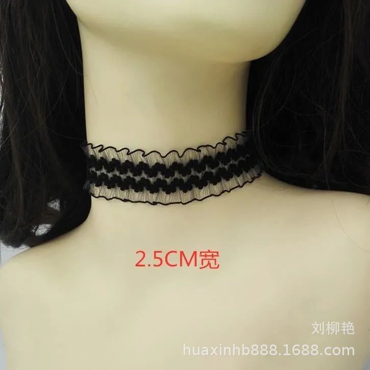 蕾丝项链颈饰女脖颈脖子饰品遮挡遮疤锁骨链项圈女颈带宽颈链简约
