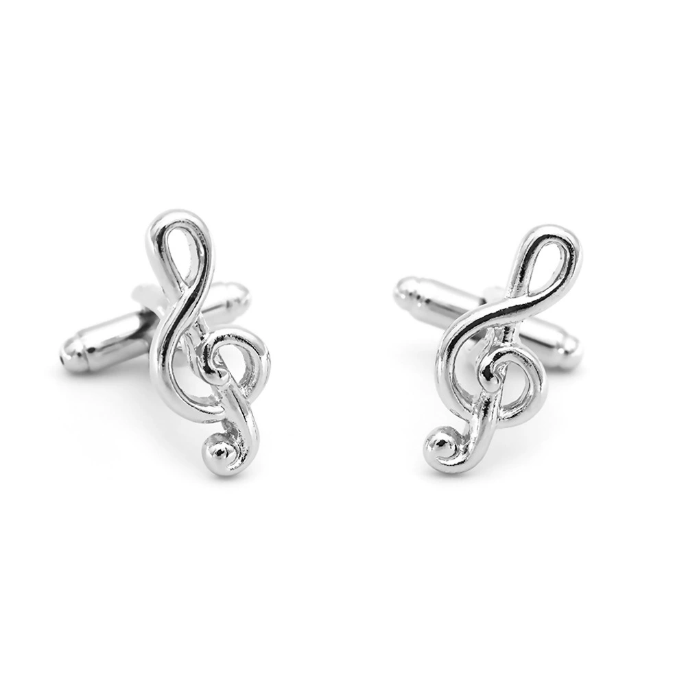 Музыкальная серия французские CUFFFFLINKS серебряные запонки Finus для музыки, крупная точка A3014