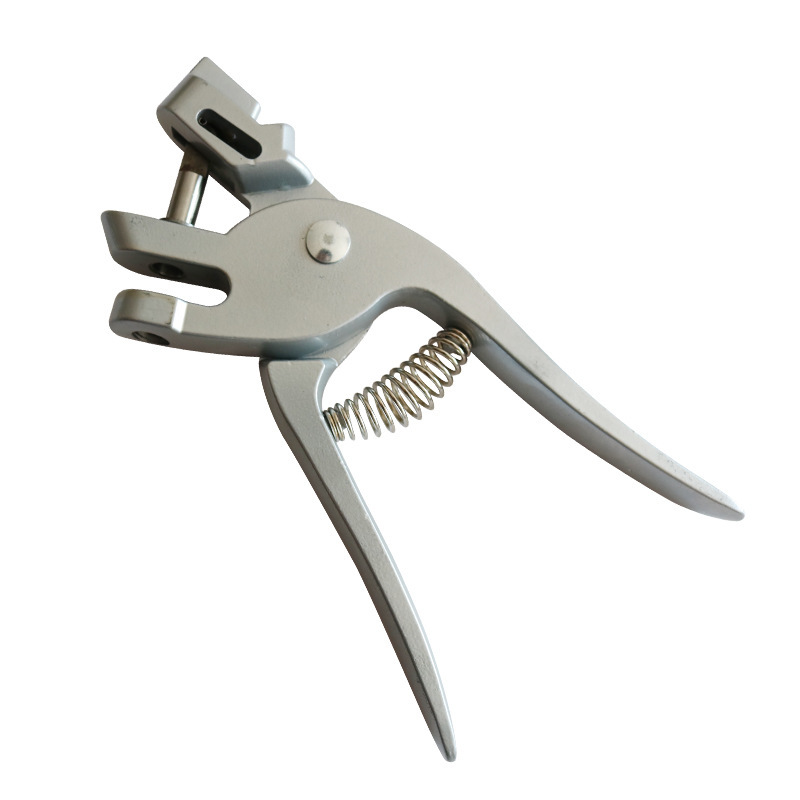 Alicates de agujero de oído veterinario aleación de aluminio agujero redondo agujero alicates cerdo perdido alicates marca alicates animal perforación equipo de identificación alicates