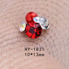 Diamond for manicure, metal accessory with rhinestones for nails, shiny nail decoration, nail stickers, Japanese and Korean