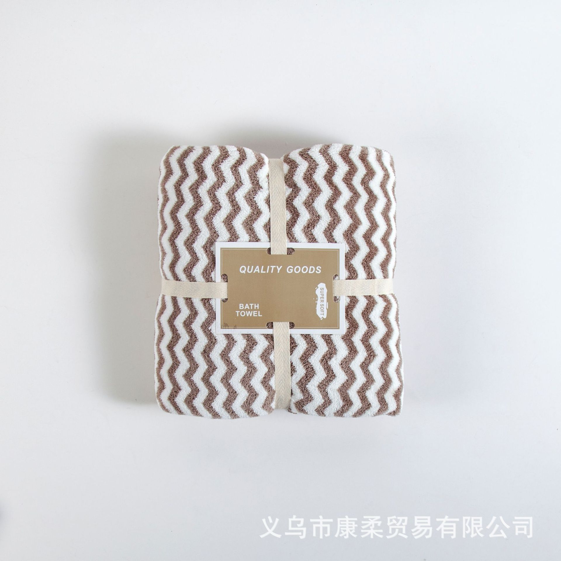 珊瑚绒水纹浴巾