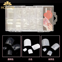 Nail Art Toe Nail Artificial Nail Sheet Box 100 Pieces Bridal Transparent Ceramic White Natural Color Nail Toe Nail Full Sheet