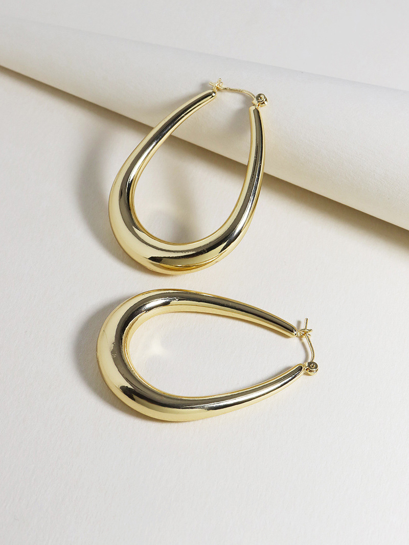 Fashion Hot-saling Metal Drop Simple Alloy Earrings display picture 4