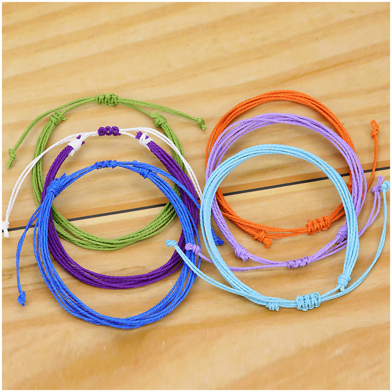 Ethnic Style Waves Wax Line Knitting Unisex Bracelets display picture 4