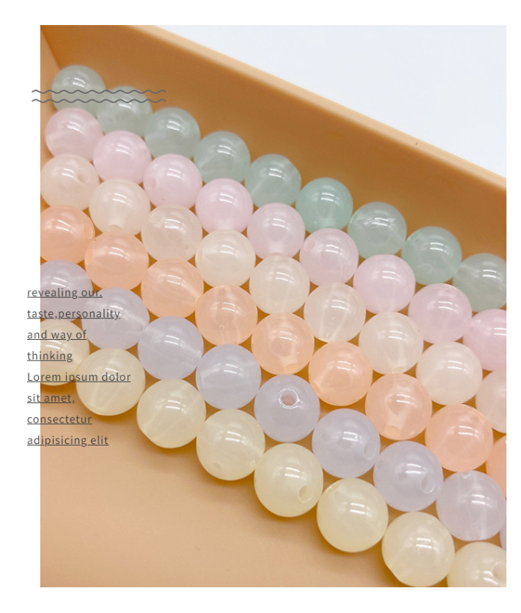 Acrylic through-hole jelly beads are versatile. They are the same light-colored beads as the popular ones. diy fresh color and versatile accessories detail image 7