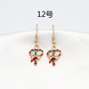 Christmas cartoon earrings, European style, suitable for import