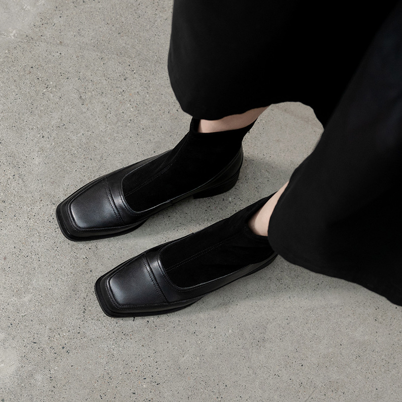 Chiko Yolanda Square Toe Block Heels Boots